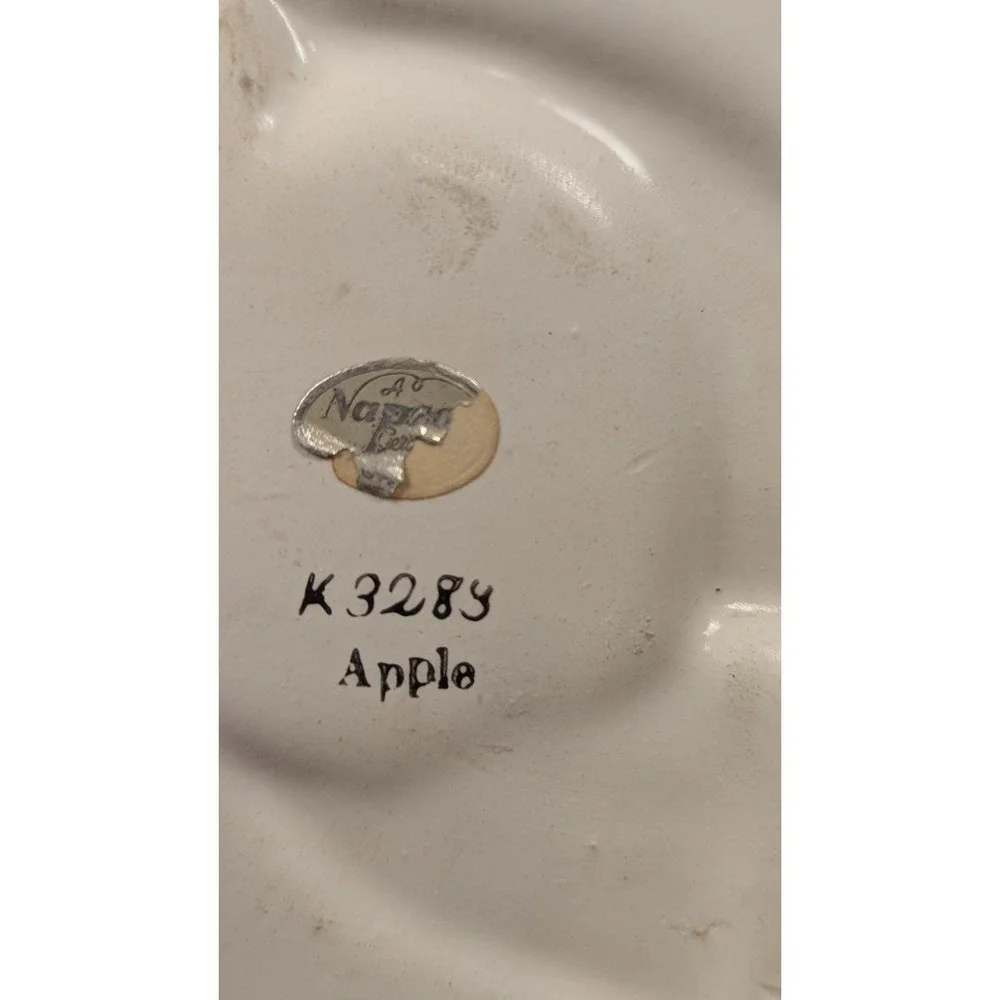 Vintage Napco Japan Ceramic Apple Wall Plaque 3D Fruit Kitchen Decor K3283